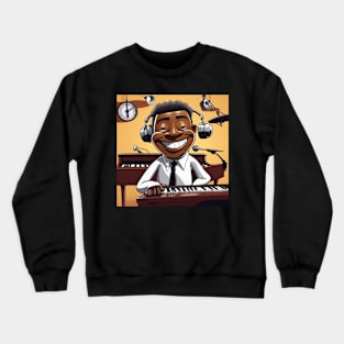 Keyboard Player With A Large Smile Crewneck Sweatshirt